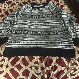 Black and white sweater